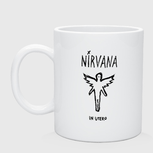 Кружка керамическая Nirvana In utero, цвет белый