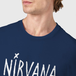 Футболка с принтом Nirvana In utero для мужчины, вид на модели спереди №4. Цвет основы: темно-синий