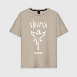 Женская футболка хлопок Oversize Nirvana In utero