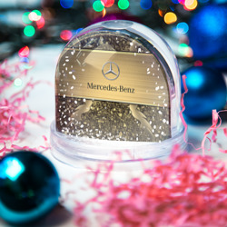 Игрушка Снежный шар Mercedes gold Мерседес голд - фото 2