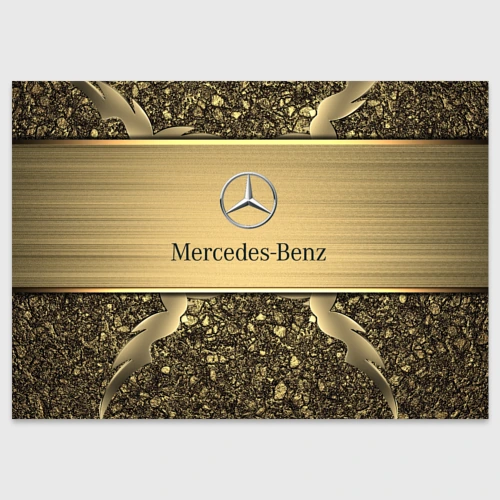 Поздравительная открытка Mercedes gold Мерседес голд