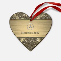 Деревянная игрушка Сердце Mercedes gold Мерседес голд