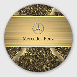 Круглый коврик для мышки Mercedes gold Мерседес голд