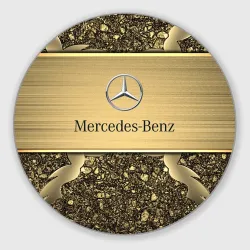 Круглый коврик для мышки Mercedes gold Мерседес голд