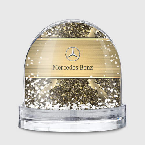 Игрушка Снежный шар Mercedes gold Мерседес голд