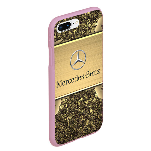 Чехол для iPhone 7Plus/8 Plus матовый Mercedes gold Мерседес голд, цвет розовый - фото 3