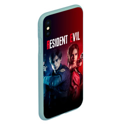 Чехол для iPhone XS Max матовый Resident Evil 2 Леон Кеннеди и Клэр - фото 2