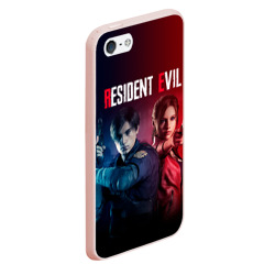 Чехол для iPhone 5/5S матовый Resident Evil 2 Леон Кеннеди и Клэр - фото 2