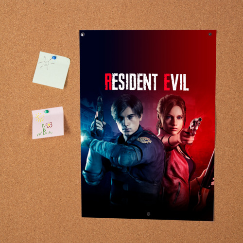 Постер Resident Evil 2 Леон Кеннеди и Клэр - фото 2