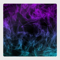 Магнитный плакат 3Х3 Neon smokes stripes неоновые волны
