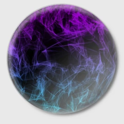 Значок Neon smokes stripes неоновые волны