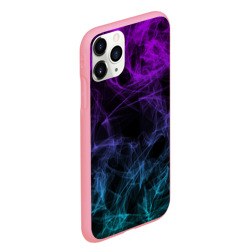 Чехол для iPhone 11 Pro Max матовый Neon smokes stripes неоновые волны - фото 2