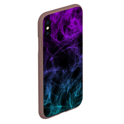 Чехол для iPhone XS Max матовый Neon smokes stripes неоновые волны - фото 2