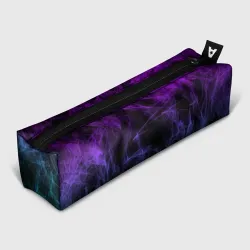 Пенал школьный 3D Neon smokes stripes неоновые волны