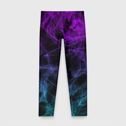 Детские леггинсы 3D Neon smokes stripes неоновые волны