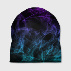 Шапка 3D Neon smokes stripes неоновые волны