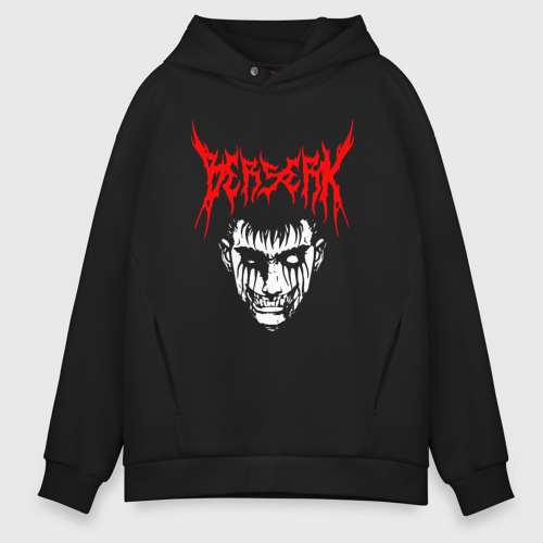 Мужское худи Oversize хлопок Berserk, цвет черный