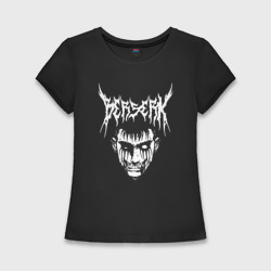 Женская футболка хлопок Slim Берсерк лицо