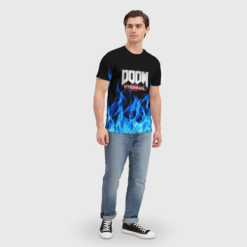 Мужская футболка 3D с принтом DOOM ETERNAL, вид сбоку #3