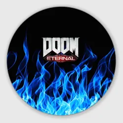 Круглый коврик для мышки Doom eternal