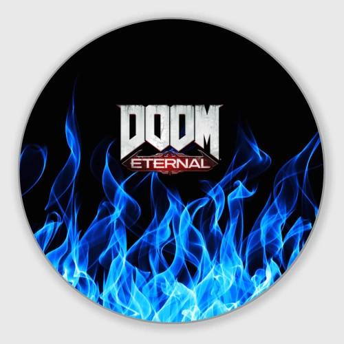 Круглый коврик для мышки Doom eternal