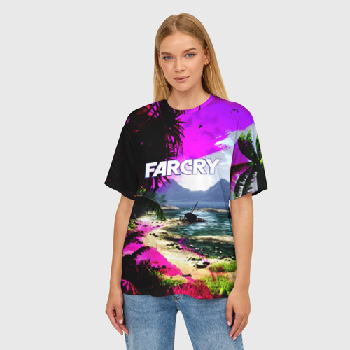 Женская футболка oversize 3D Farcry, цвет 3D печать - фото 3