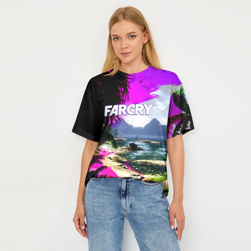 Женская футболка oversize 3D Farcry, цвет 3D печать - фото 5