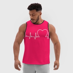 Мужская спортивная майка 3D Халат Кардиолога - фото 2