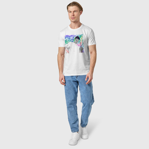 Мужская футболка хлопок Тима Белорусских, цвет белый - фото 5