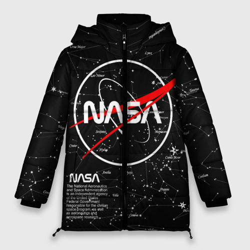 Женская зимняя куртка Oversize NASA, цвет черный