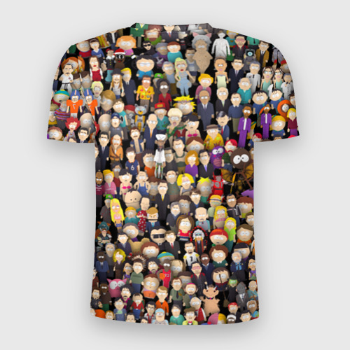 Мужская футболка 3D Slim с принтом Персонажи South Park, вид сзади #1