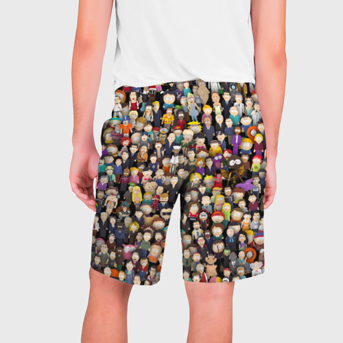 Мужские шорты 3D с принтом Персонажи South Park, вид сзади #1