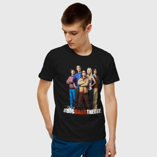 Мужская футболка хлопок Heroes of the Big Bang Theory, цвет черный - фото 3
