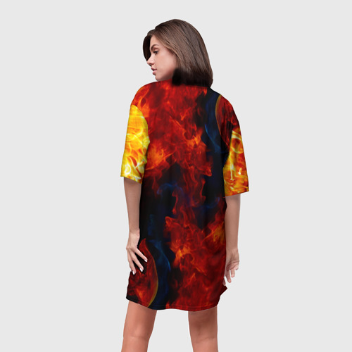 Платье-футболка 3D Doom eternal, цвет 3D печать - фото 4