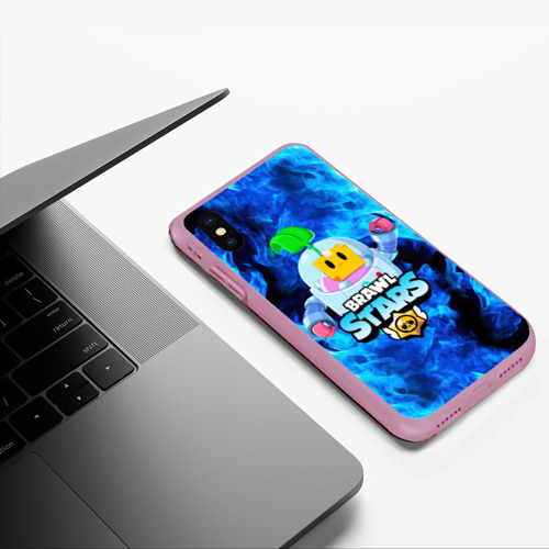 Чехол для iPhone XS Max матовый BRAWL STARS SPROUT, цвет розовый - фото 5