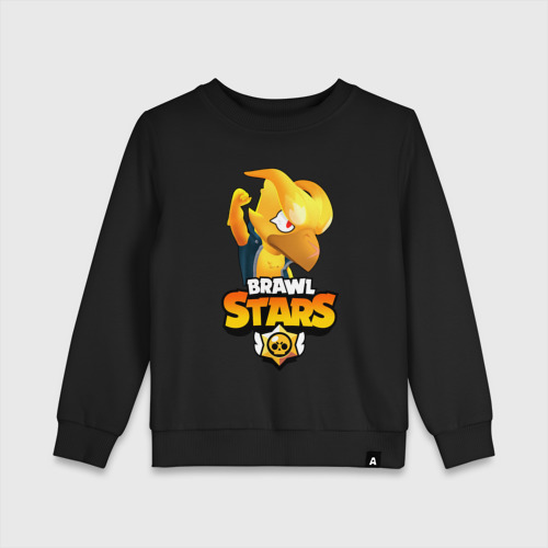 Детский свитшот хлопок Brawl Stars crow Phoenix Бравл старс ворон, цвет черный