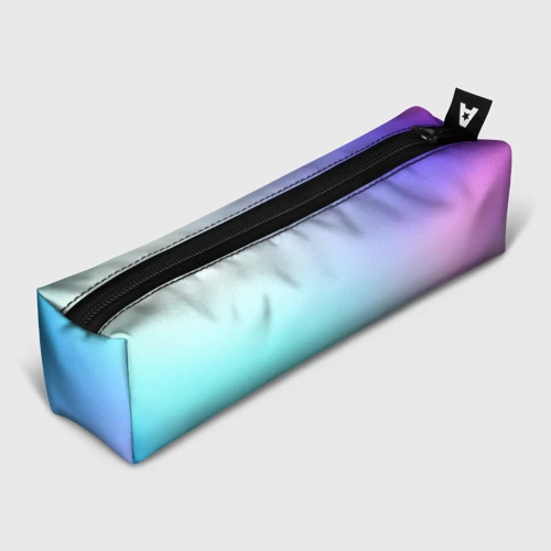 Пенал школьный 3D Небесно голубой градиентный