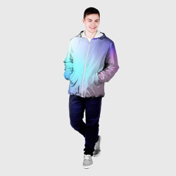 Мужская куртка 3D Небесно голубой градиентный - фото 2