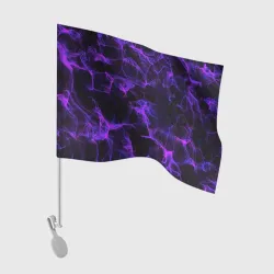 Флаг для автомобиля Purple digital smoke neon