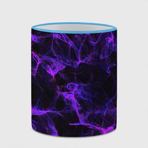 Кружка с полной запечаткой Purple digital smoke neon, цвет Кант небесно-голубой - фото 4