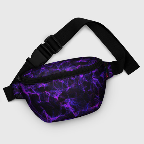 Поясная сумка 3D Purple digital smoke neon - фото 6