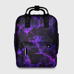 Женский рюкзак 3D Purple digital smoke neon