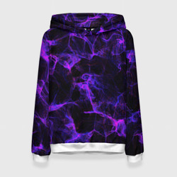 Женская толстовка 3D Purple digital smoke neon