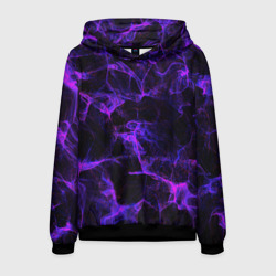 Мужская толстовка 3D Purple digital smoke neon