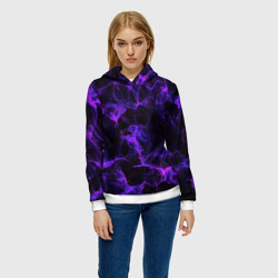 Женская толстовка 3D Purple digital smoke neon - фото 2