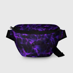 Поясная сумка 3D Purple digital smoke neon