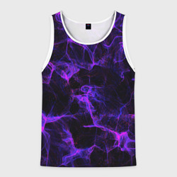 Мужская майка 3D Purple digital smoke neon