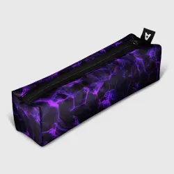 Пенал школьный 3D Purple digital smoke neon