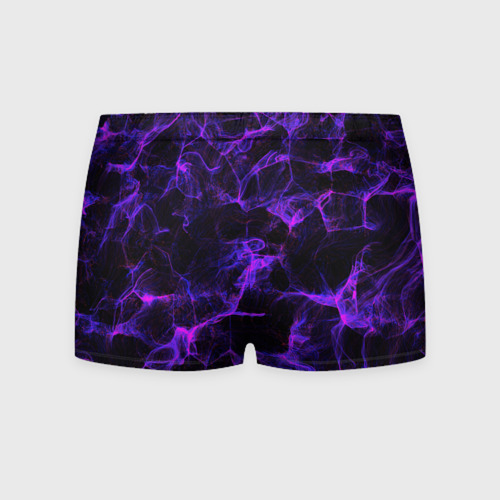 Мужские трусы 3D Purple digital smoke neon, цвет 3D печать - фото 2