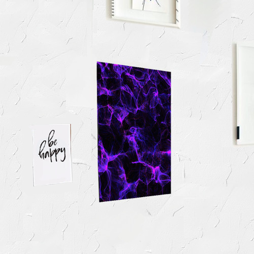 Постер Purple digital smoke neon - фото 3